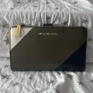 Michael Kors Olive and Black Wallet